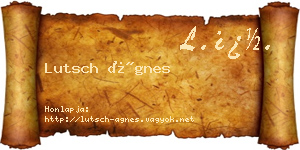 Lutsch Ágnes névjegykártya